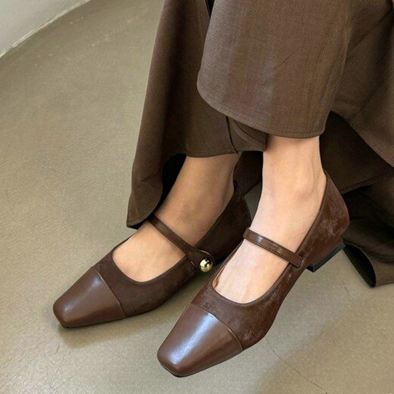 Women Fashion Ideas - รองเท้าแมรี่เจนสำหรับผู้หญิง รองเท้าส้นหนาแบบหรูหรา รองเท้าแตะแบบสวม ดีไซน์เนอร์ รองเท้าส้นเตี้ยแฟชั่น รองเท้าเดินสบายสำหรับผู้หญิง