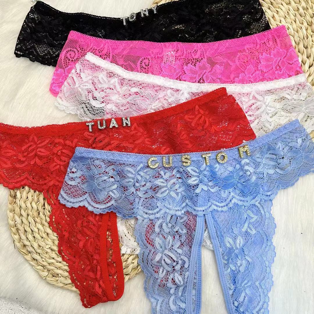 Women'S Fashion Underwear - กางเกงในลูกไม้แบบสั่งทำพิเศษสำหรับผู้หญิงไซส์ใหญ่ XL XXL XXXL เซ็กซี่ กางเกงในจีสตริงแบบ