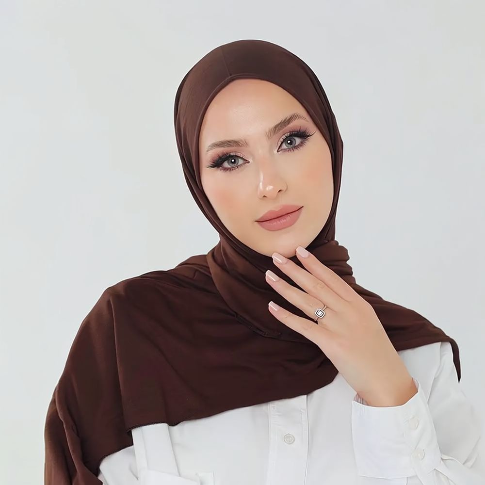 Women Fashion Simple - ผ้าพันคอเจอร์ซีย์ยาวสำหรับผู้หญิง ดีไซน์หรูหรา ระบายอากาศได้ดี ผ้าเนื้อนุ่ม ฮิญาบ ผ้าคลุมไหล่กันแดดแฟชั่น