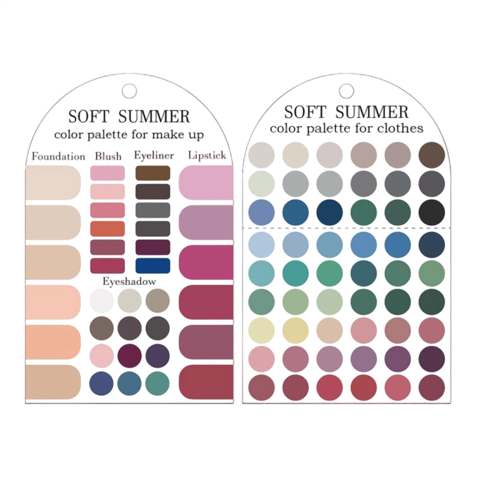 Women'S Fashion Guide - 2 ชิ้น พาเลตต์สีอะคริลิกสำหรับฤดูกาล สีสันสดใสสไตล์ฤดูร้อน พกพาสะดวก ใช้เป็นคู่มือสีสำหรับการแต่งหน้าและอุตสาหกรรมเสื้อผ้า