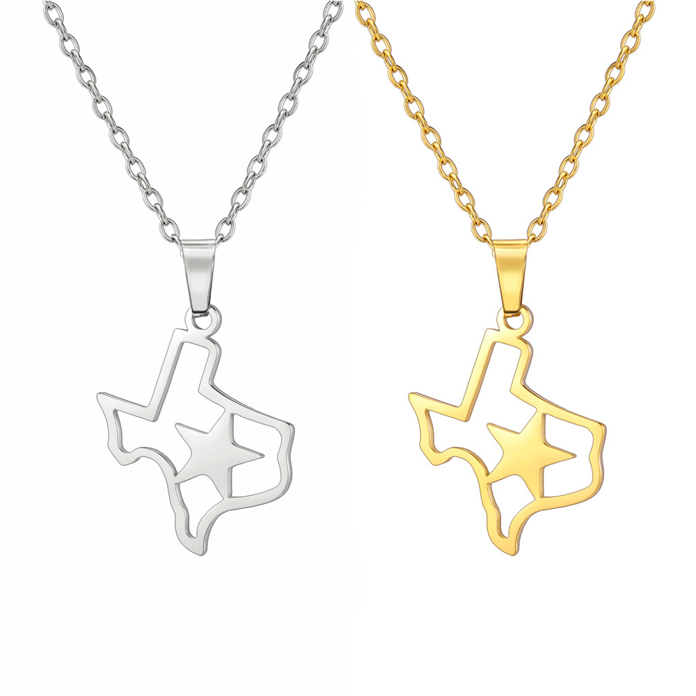 Women'S Fashion Guide - รูปร่างของฉัน Texas State Outline จี้สร้อยคอผู้หญิงผู้ชาย 2