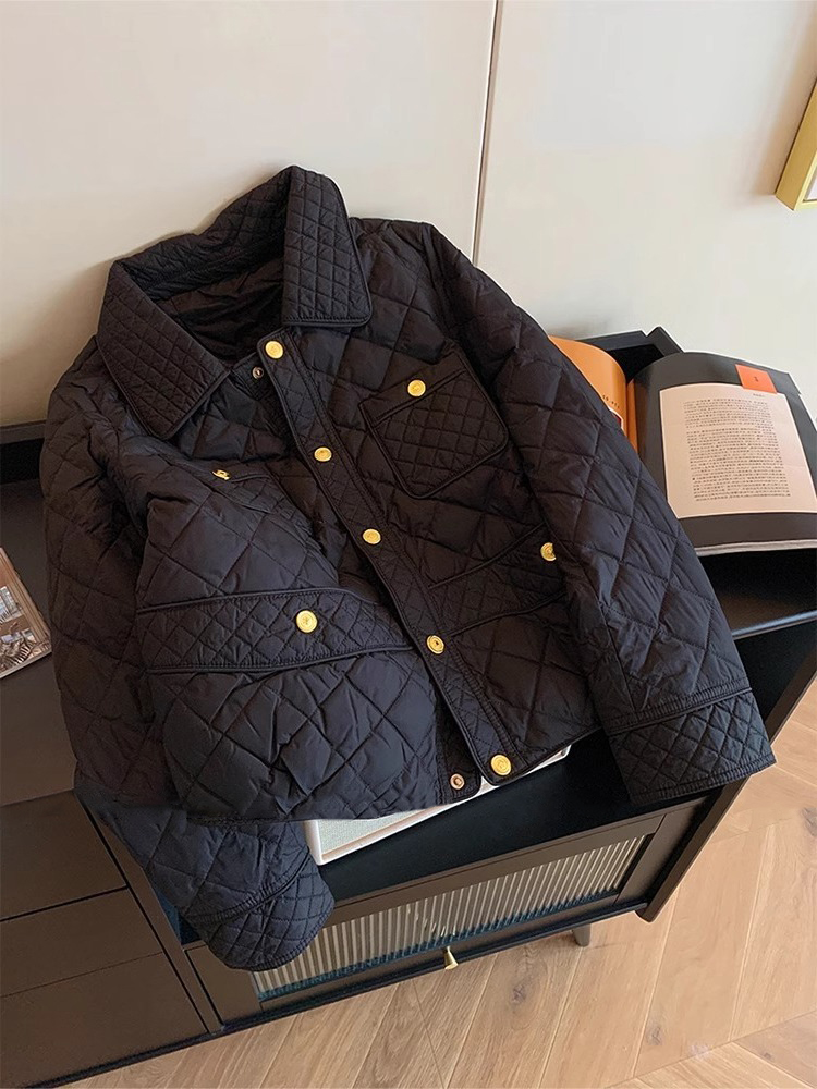 เสื้อแจ็คเก็ตผู้หญิงสีดำแฟชั่น - Women'S Fashion Quilted Jacket บทวิจารณ์และราคา