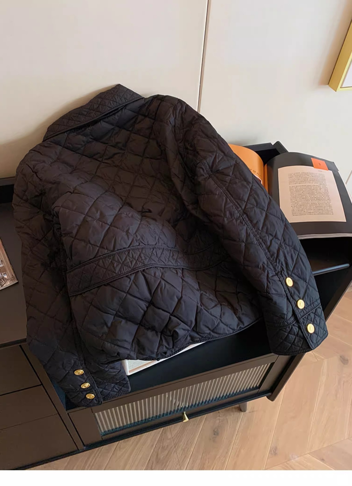 เสื้อแจ็คเก็ตผู้หญิงสีดำแฟชั่น - Women'S Fashion Quilted Jacket บทวิจารณ์และราคา