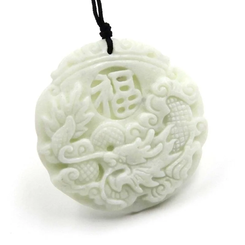 หยกสีขาวธรรมชาติ Dragon Phoeni - Women'S Fashion บทวิจารณ์และราคา
