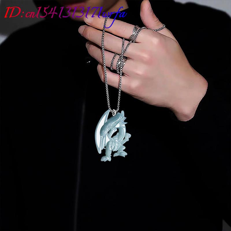 Blue พม่า Jadeite มังกรจี้สร้อ - Women'S Fashion บทวิจารณ์และราคา