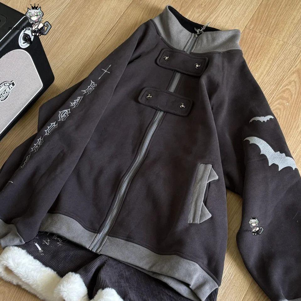 เสื้อฮู้ดซิปอัพสไตล์กอธิค Y2K  - Hoodie Women Oversized บทวิจารณ์และราคา