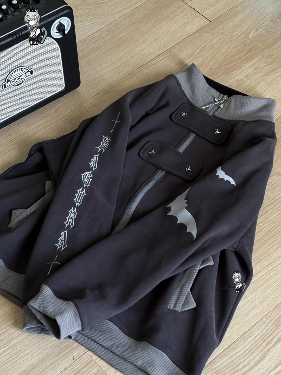 เสื้อฮู้ดซิปอัพสไตล์กอธิค Y2K  - Hoodie Women Oversized บทวิจารณ์และราคา
