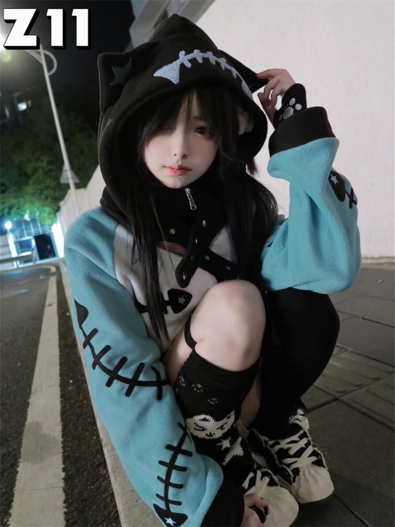เสื้อฮู้ดผู้หญิงสไตล์โกธิค ลาย - Hoodie Women Oversized บทวิจารณ์และราคา