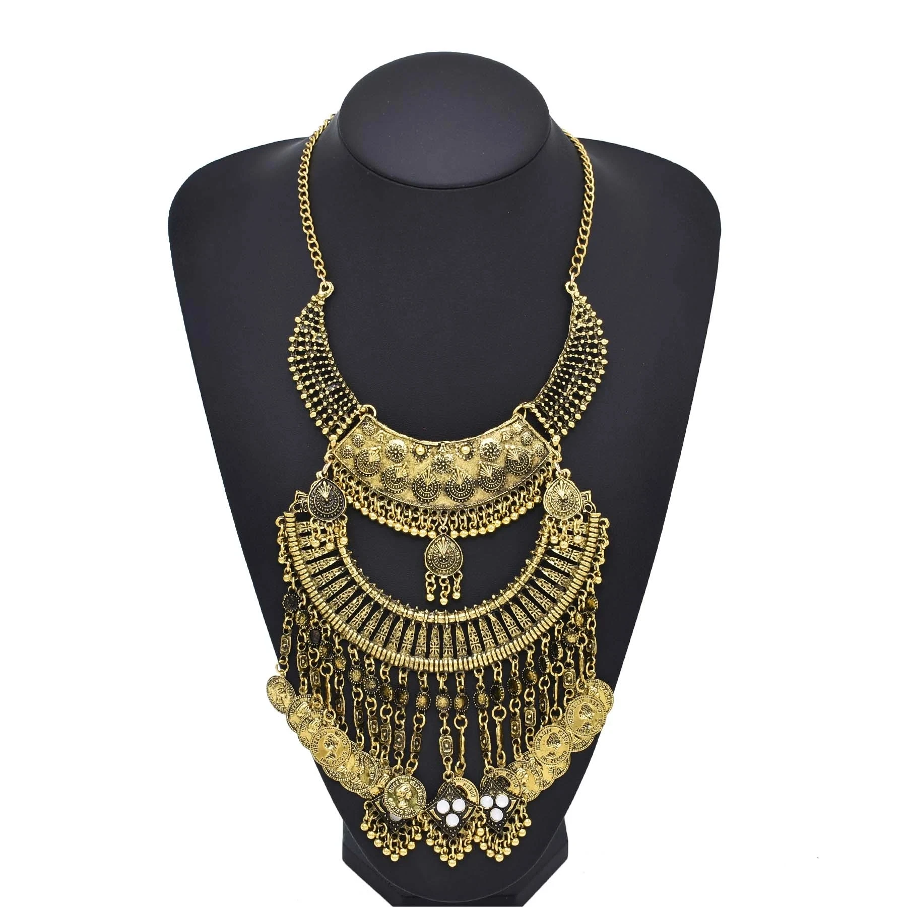 สร้อยคอแบบหลายชั้นพร้อมจี้เหรี - Women Fashion Pakistan บทวิจารณ์และราคา