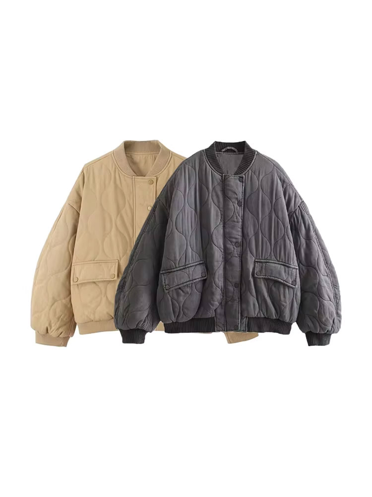 เสื้อแจ็คเก็ตบอมเบอร์ผู้หญิงทร - Women'S Fashion Quilted Jacket บทวิจารณ์และราคา